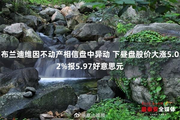 布兰迪维因不动产相信盘中异动 下昼盘股价大涨5.02%报5.97好意思元