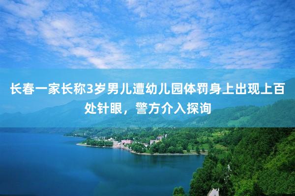 长春一家长称3岁男儿遭幼儿园体罚身上出现上百处针眼，警方介入探询