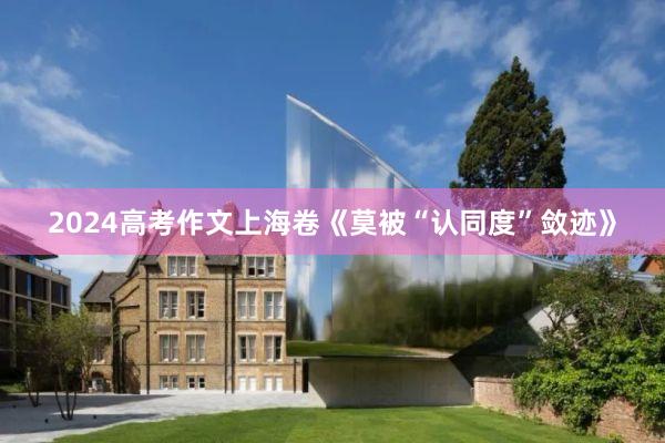 2024高考作文上海卷《莫被“认同度”敛迹》