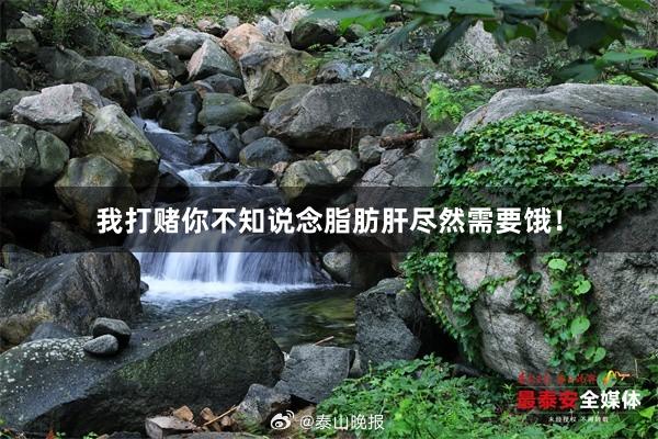 我打赌你不知说念脂肪肝尽然需要饿!